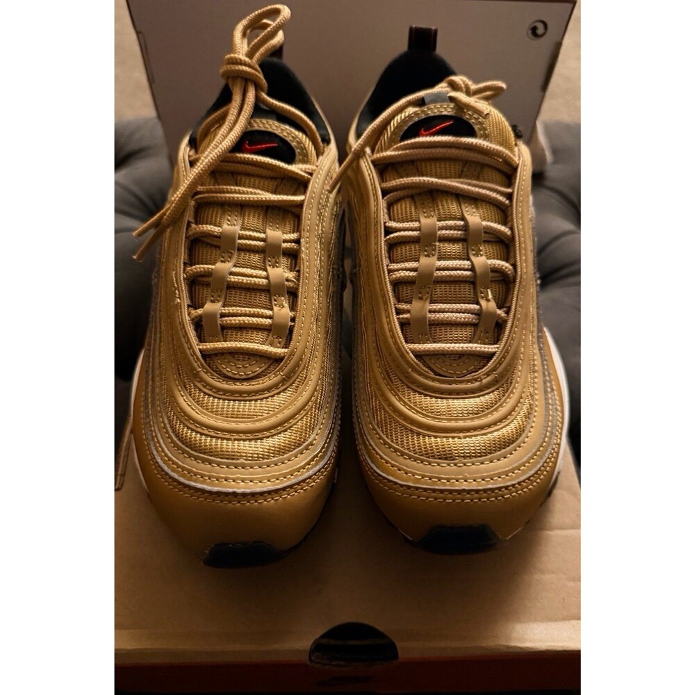 Size 6.5W Nike Air Max 97 OG QS Metallic Gold “Golden Bullet